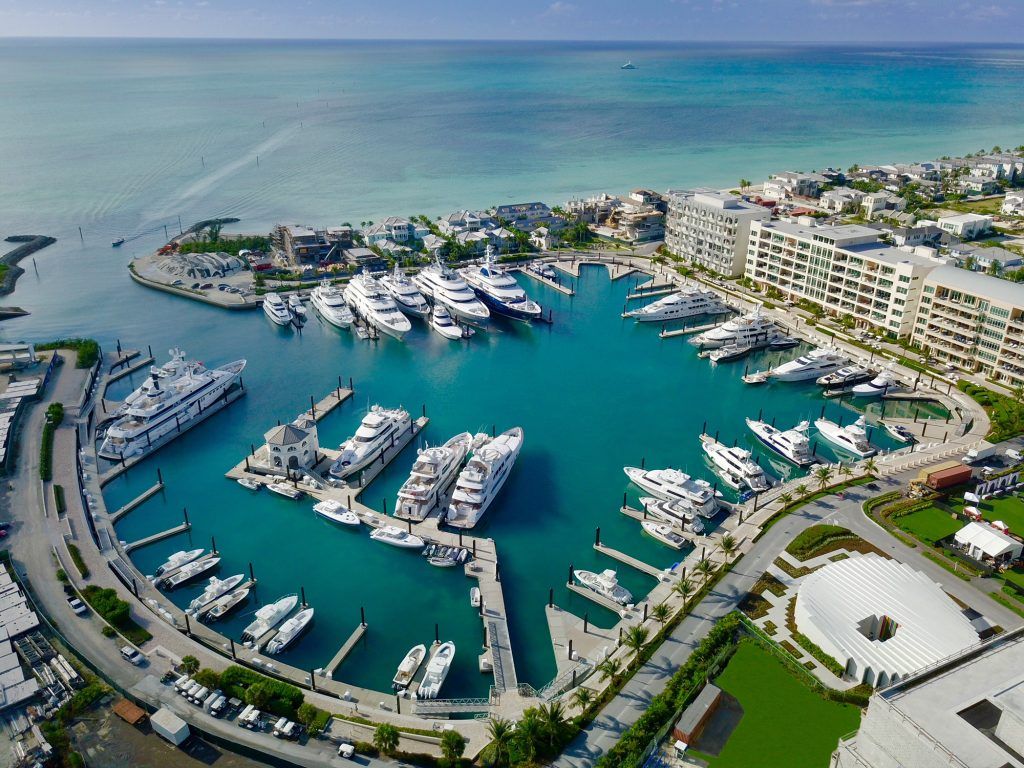 The marina from above.