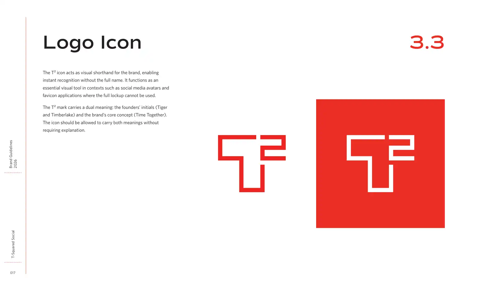The T² icon. One mark, two meanings.