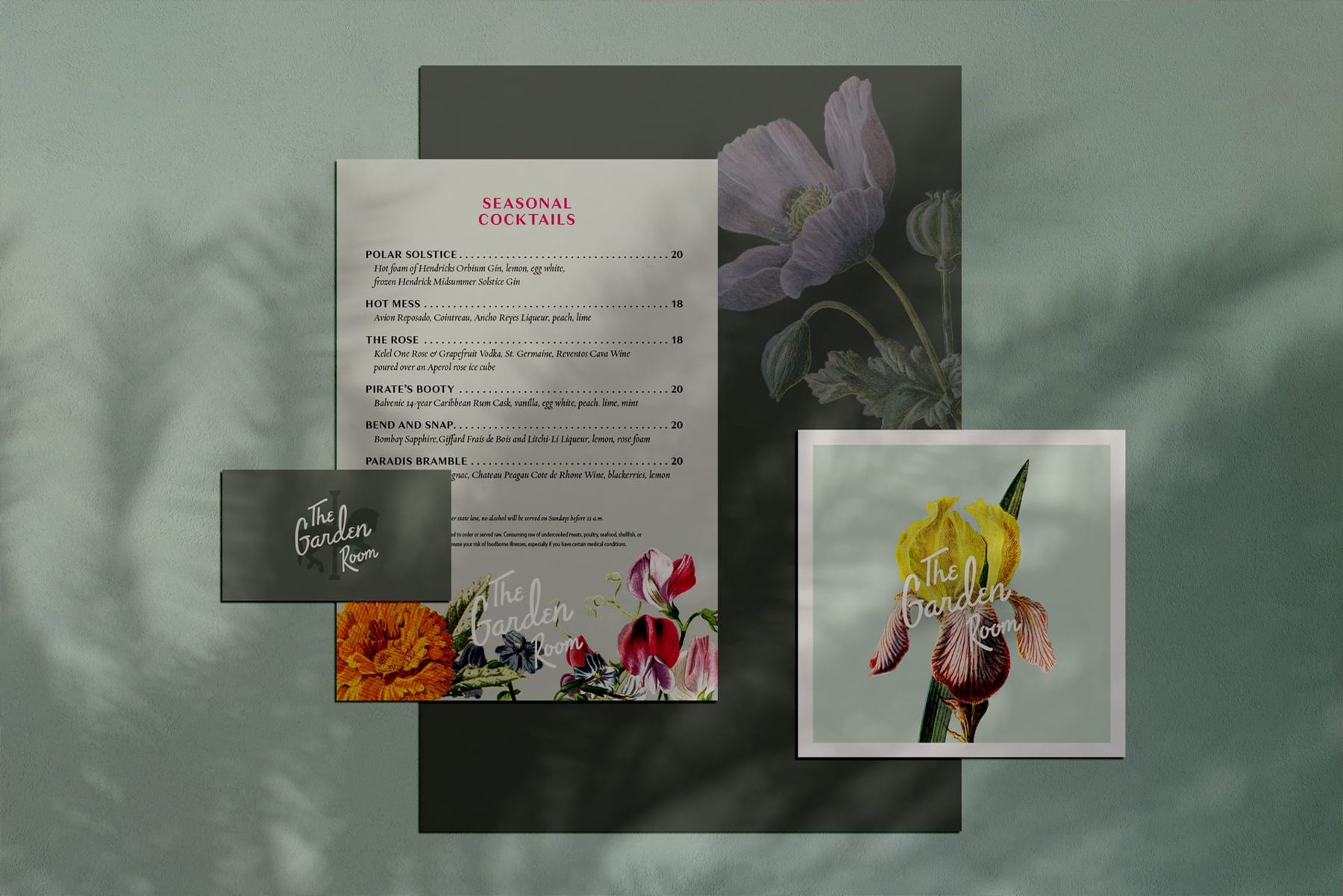 The cocktail menu.